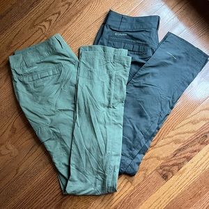 Like new! 2 pair Columbia pants 4, they run small, these are more like a 2